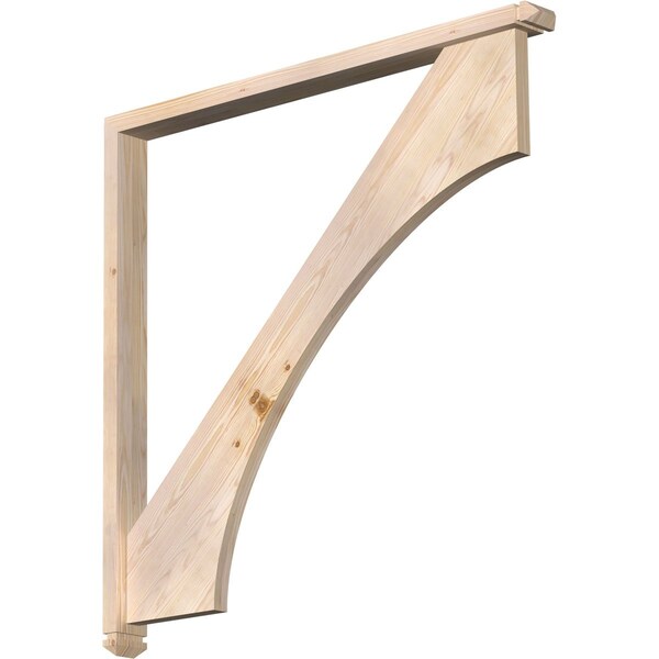 Ekena Millwork Westlake Arts and Crafts Smooth Bracket w/ Offset Brace, Douglas Fir, 3 1/2"W x 44"D x 44"H BKT0402X44X44WTL03SDF - main